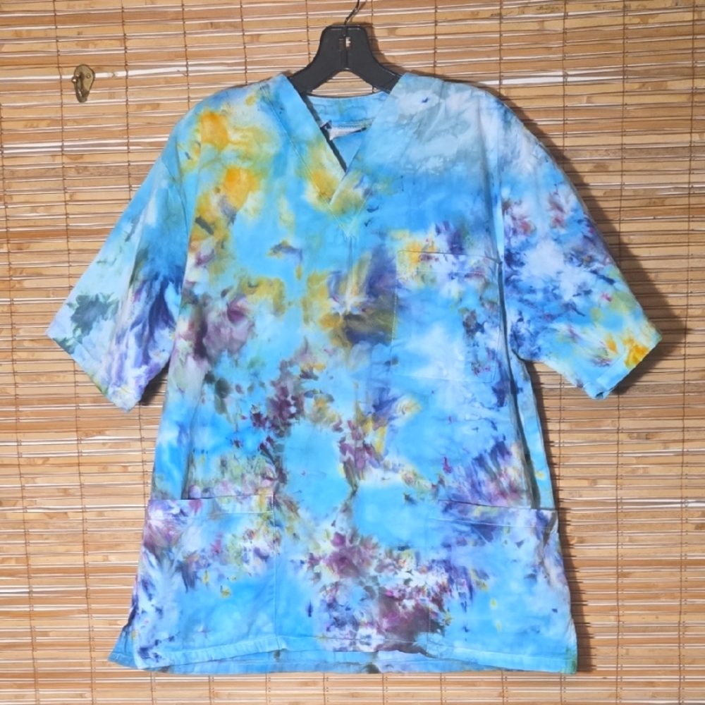 Custom Dyed Soft Cotton Twill Scrub/Work Top 🤎🧡🩷🩵